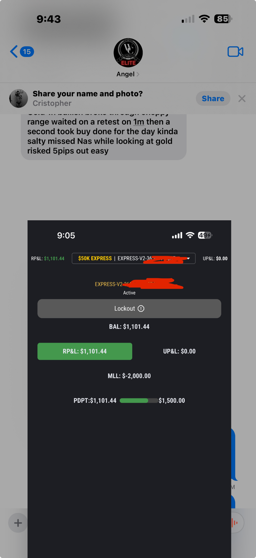 Angel testimonial screenshot