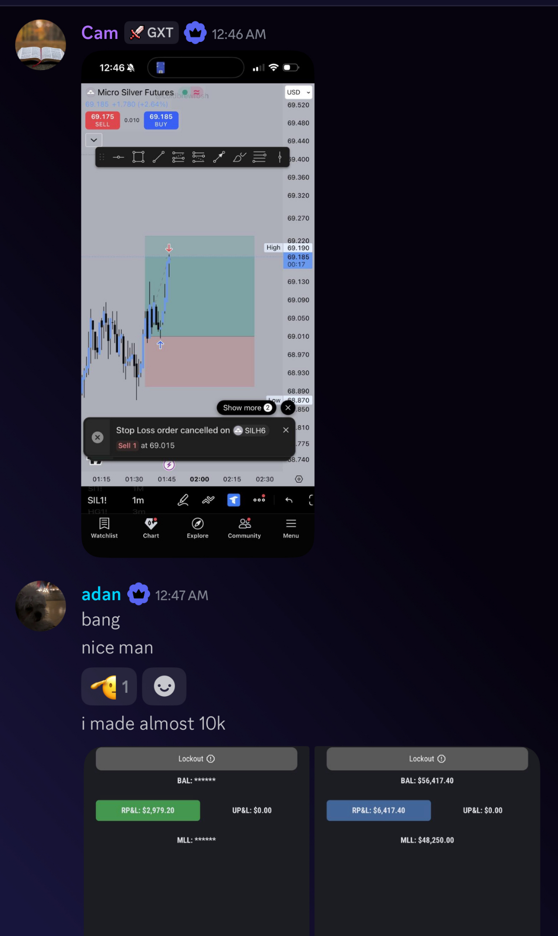 Cam testimonial screenshot