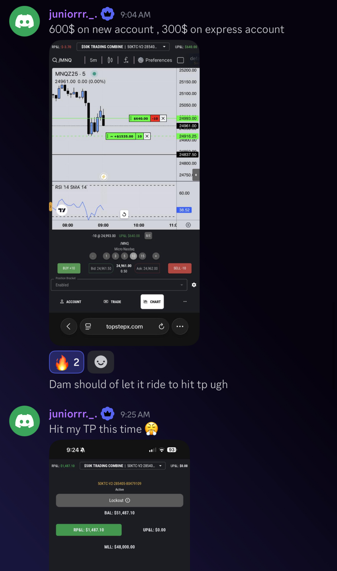 juniorrr._. testimonial screenshot