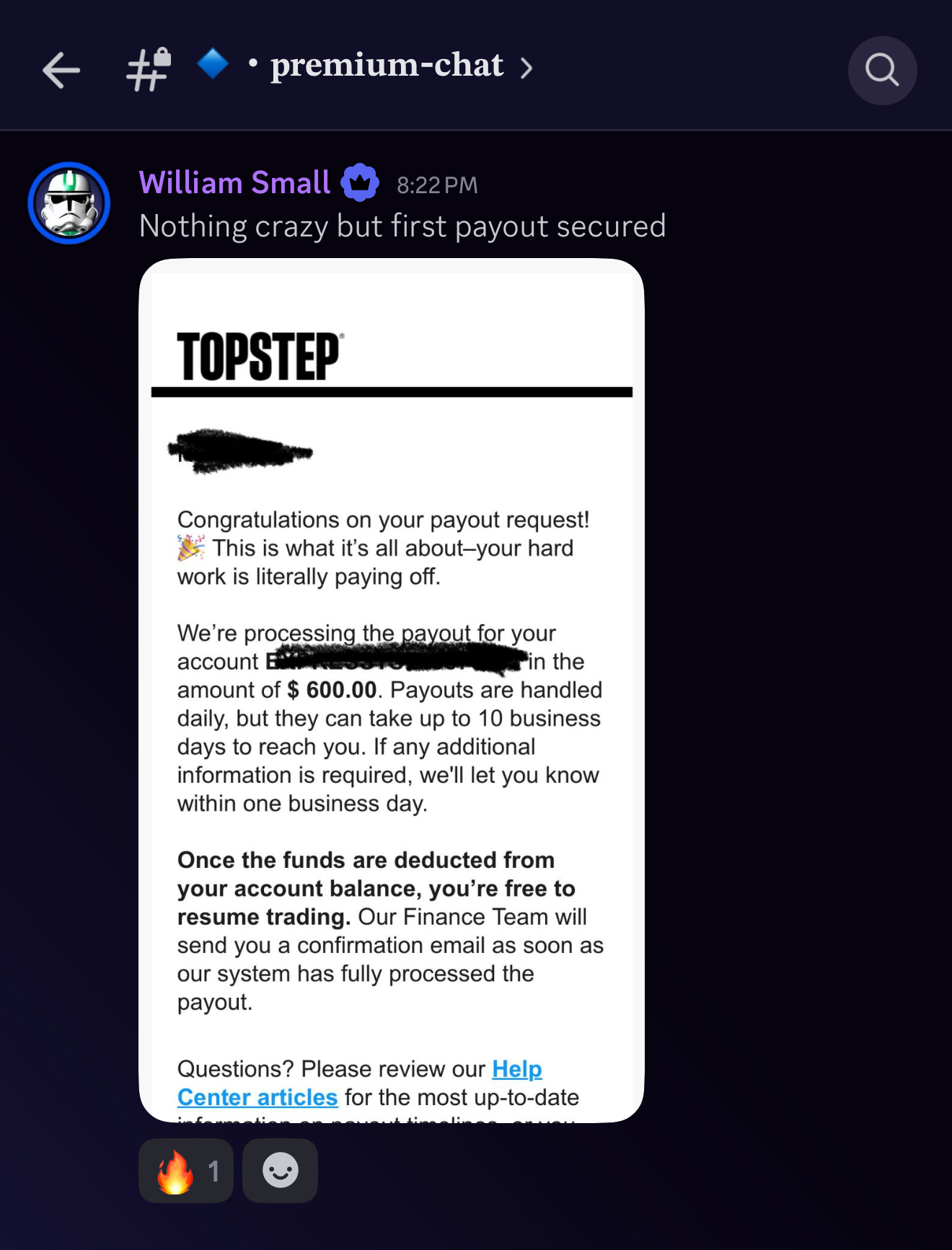 William Small testimonial screenshot